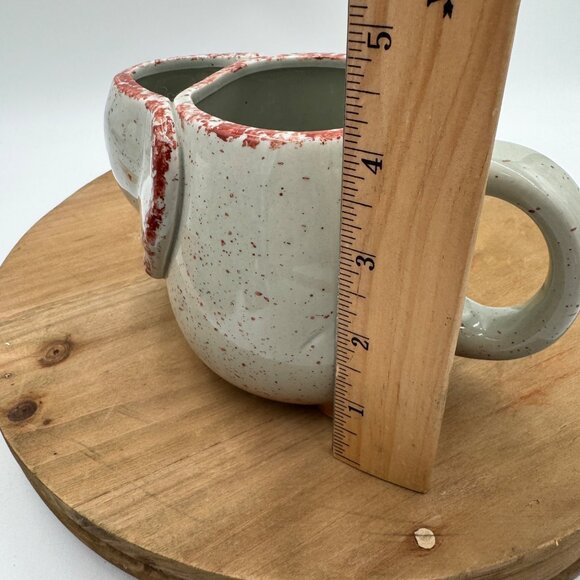 Rustic Elephant shape 3D Tea Mug whimsical good luck happy trunk up - Picture 8 of 9